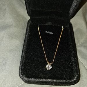 1 ct moissanite pendant necklace